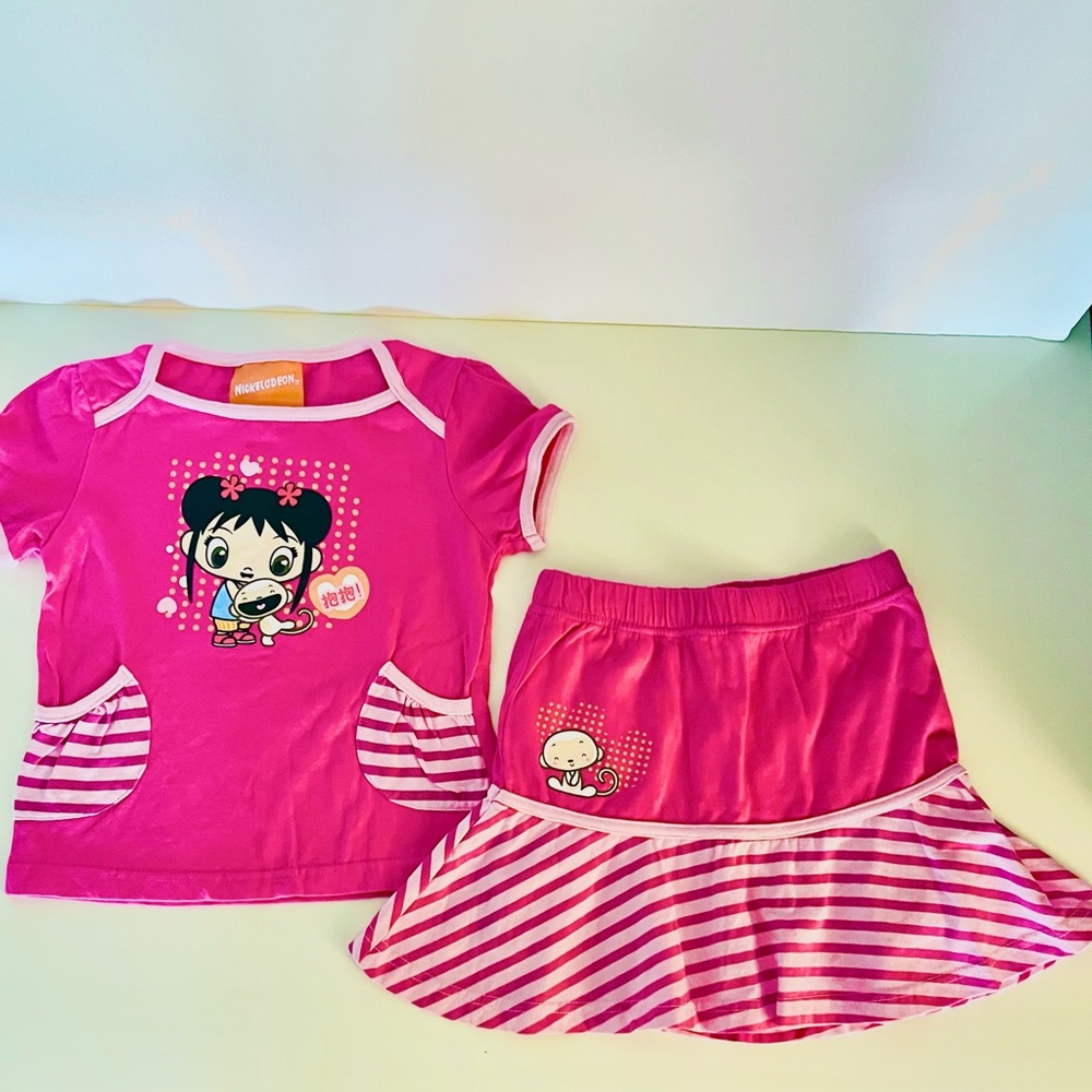 Nickelodeon Ni Hao Kai-Lan Character kids Girls Matching Top and skort Size 3X